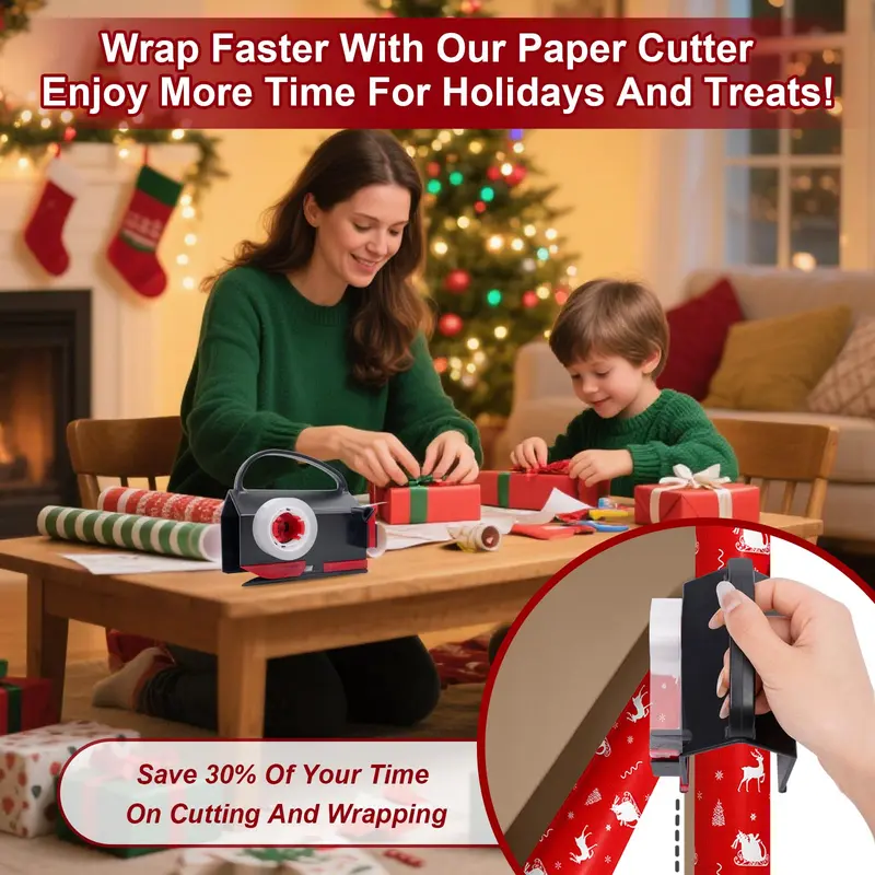 Wrapping Paper Cutter and Tape Dispenser