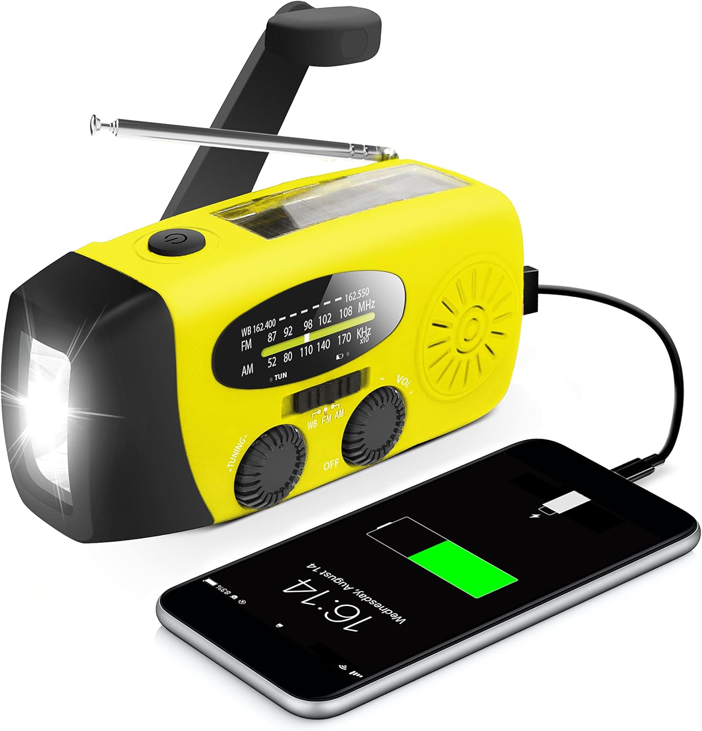 Solar Hand Crank Emergency Weather Radio