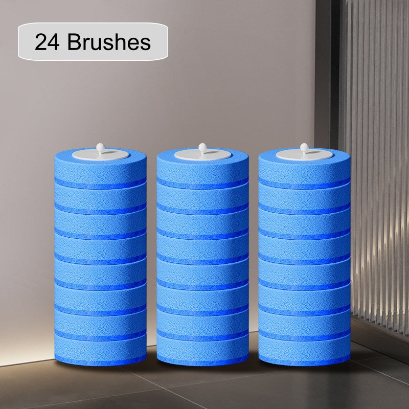 Rotating Toilet Scrubber Kit – 32 Disposable Deep-Clean Refill Heads