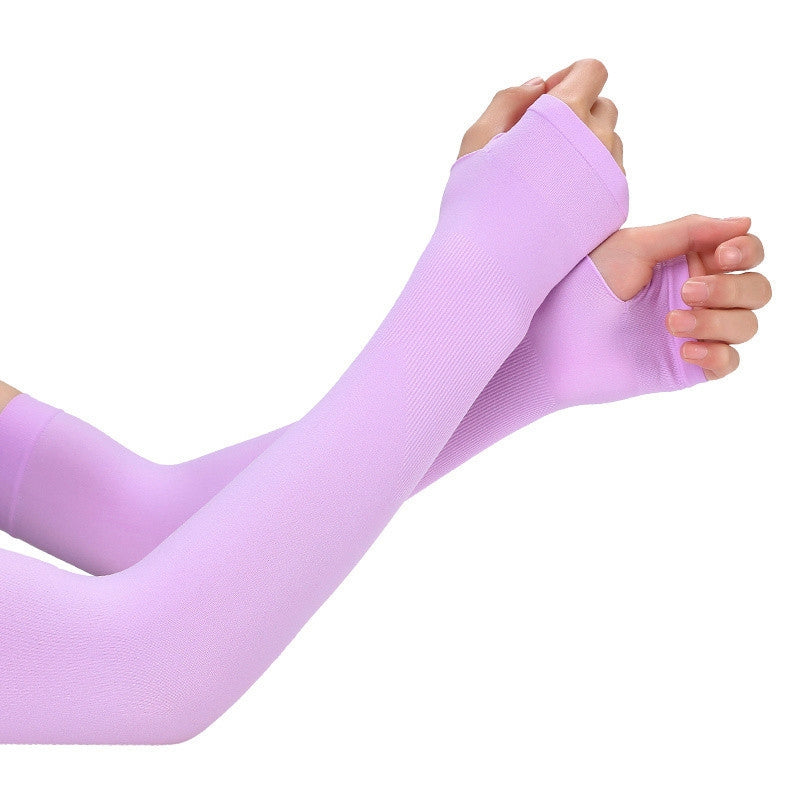 Bamboo Cooling Arm Sleeves – UPF 50+ UV Protection, Thumb Hole, Unisex