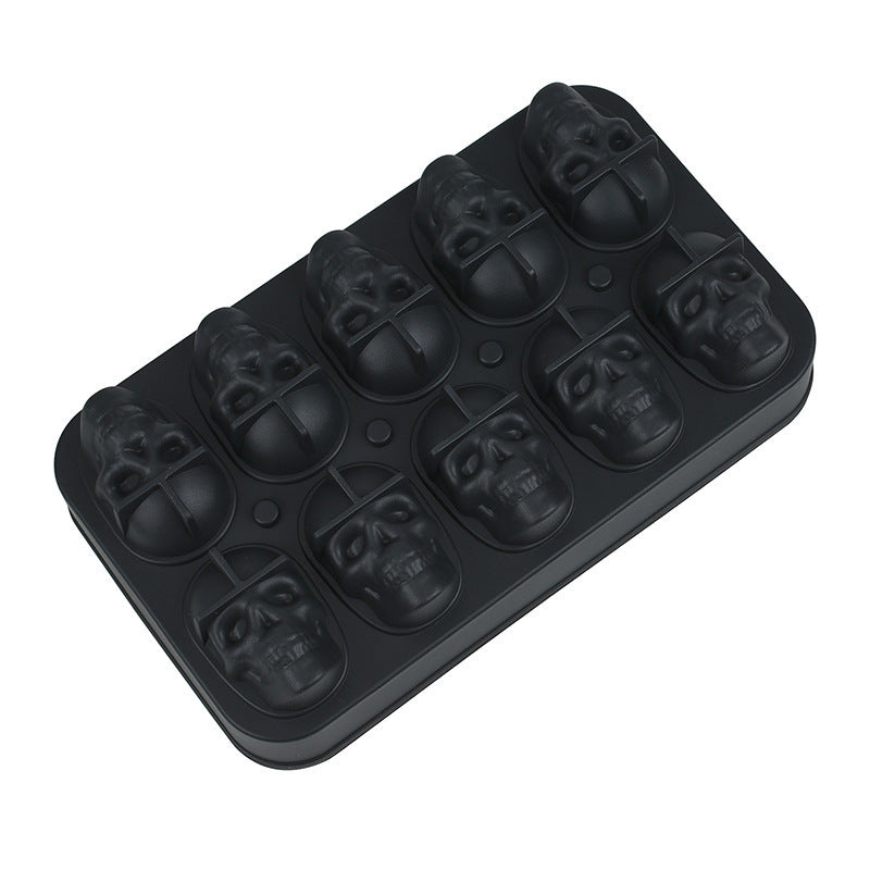 3D Skull Ice Cube Mold – Easy-Release Silicone Tray