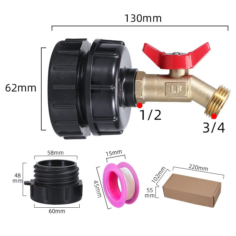 2.44" IBC Tote Tank Adapter Garden Hose Connector
