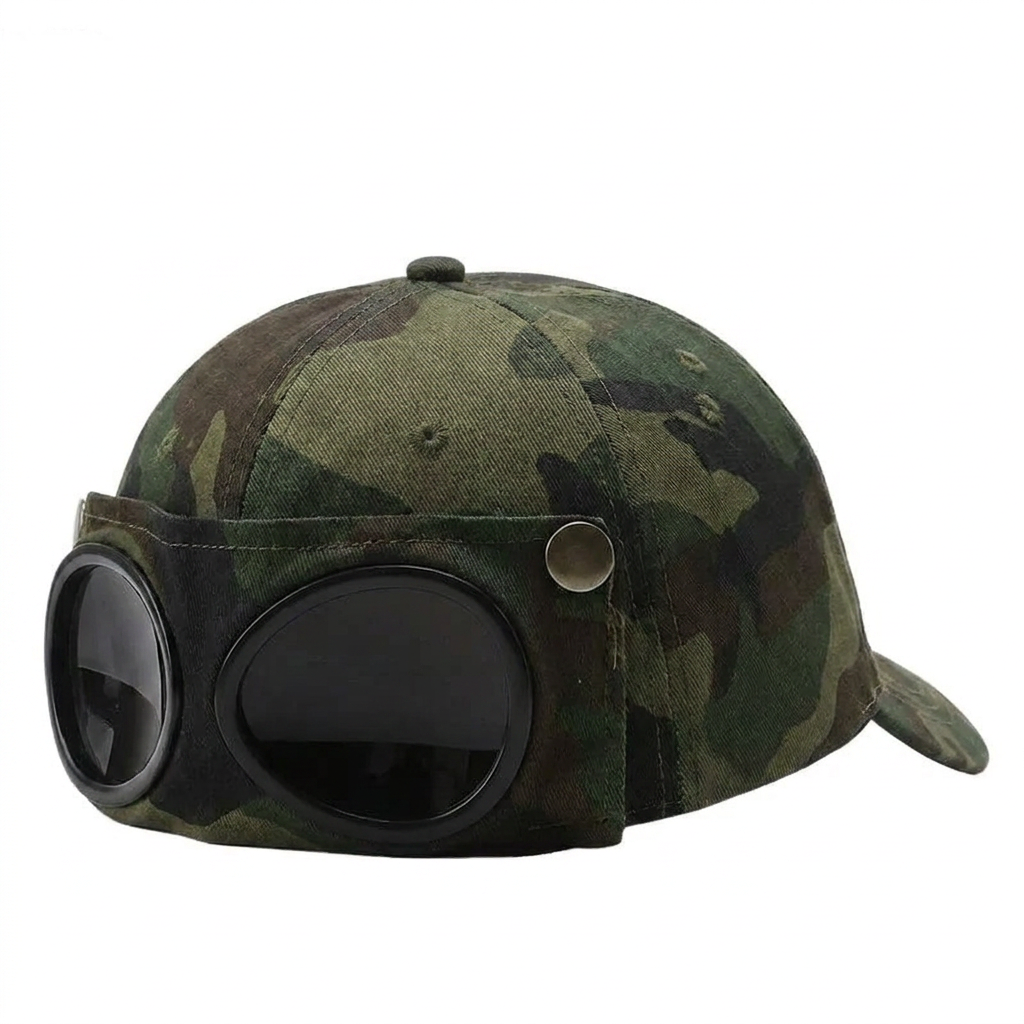 Korean-Style Pilot Baseball Cap – Glasses-Ready, Curved Visor
