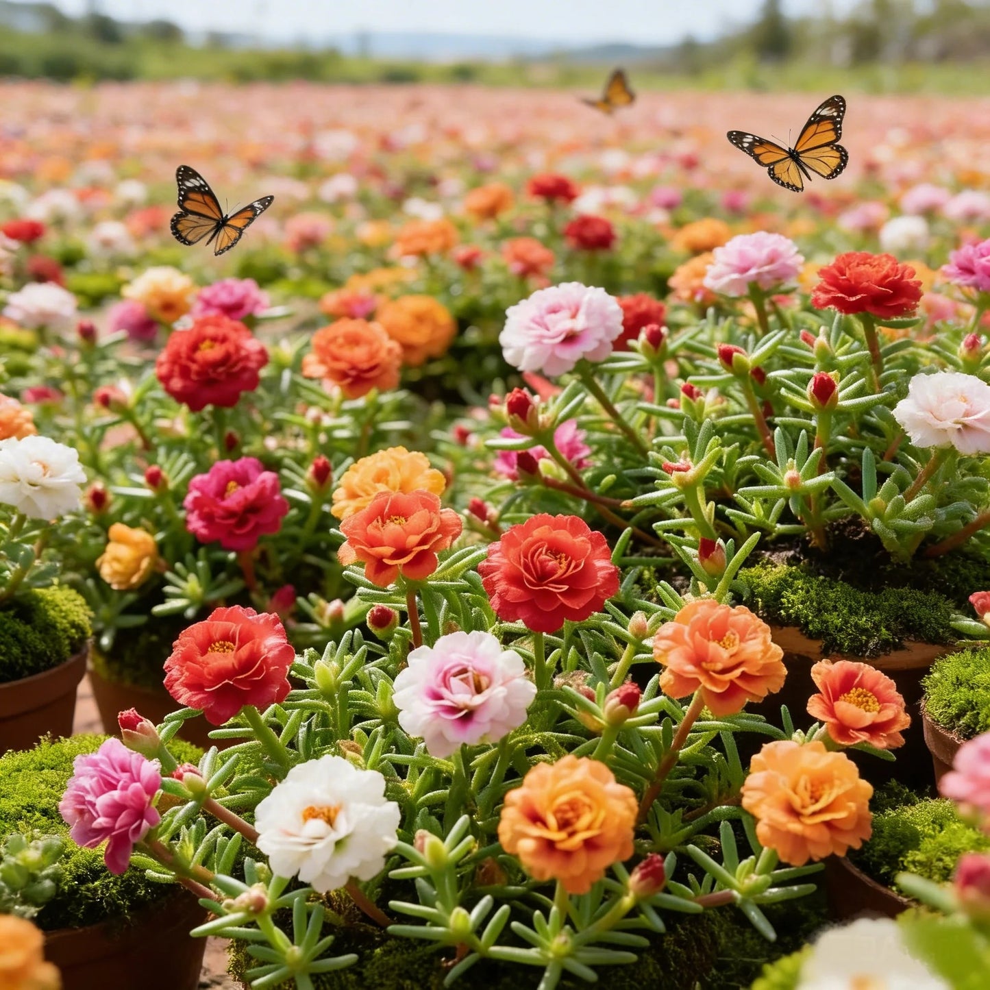 🌸Moss Rose Plant Kit– 🌿Perennial Flower Seeds / Large Flowers / Easy to Grow