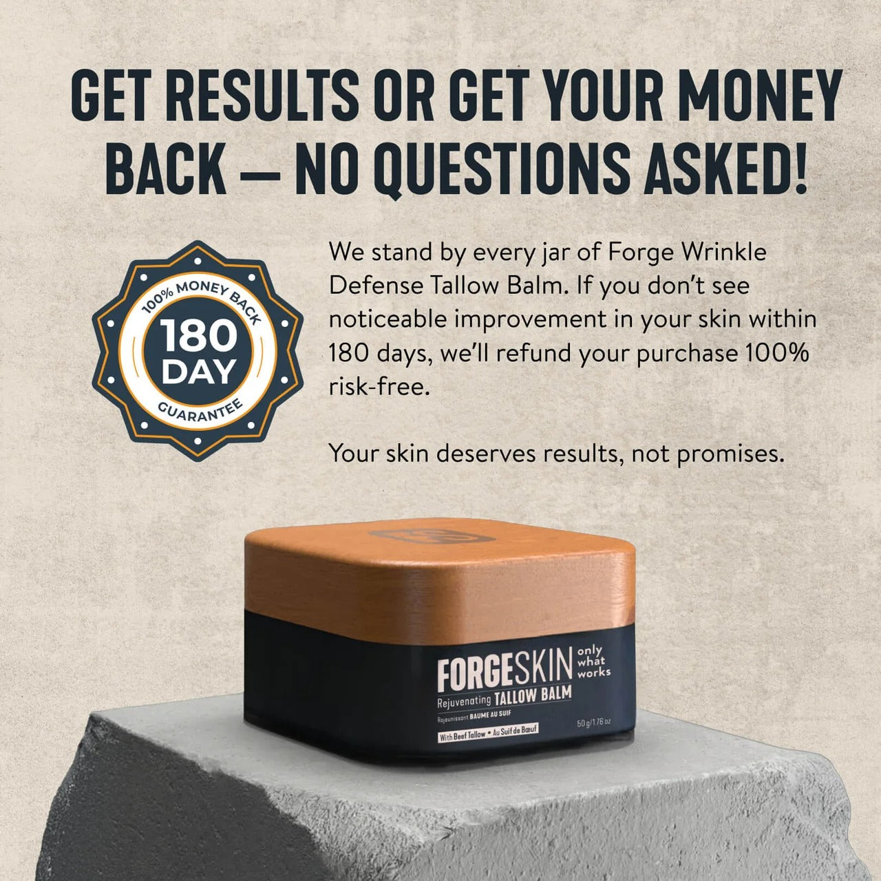 Tallow Wrinkle Defense Balm – Men's Anti-Aging Face Moisturizer