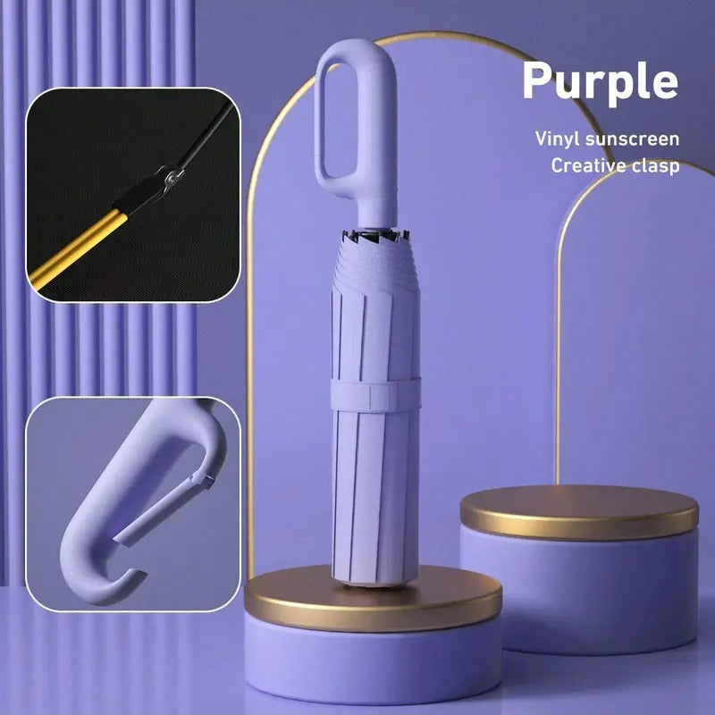 Windproof Rainproof UV Protection Umbrella with Loop Buckle