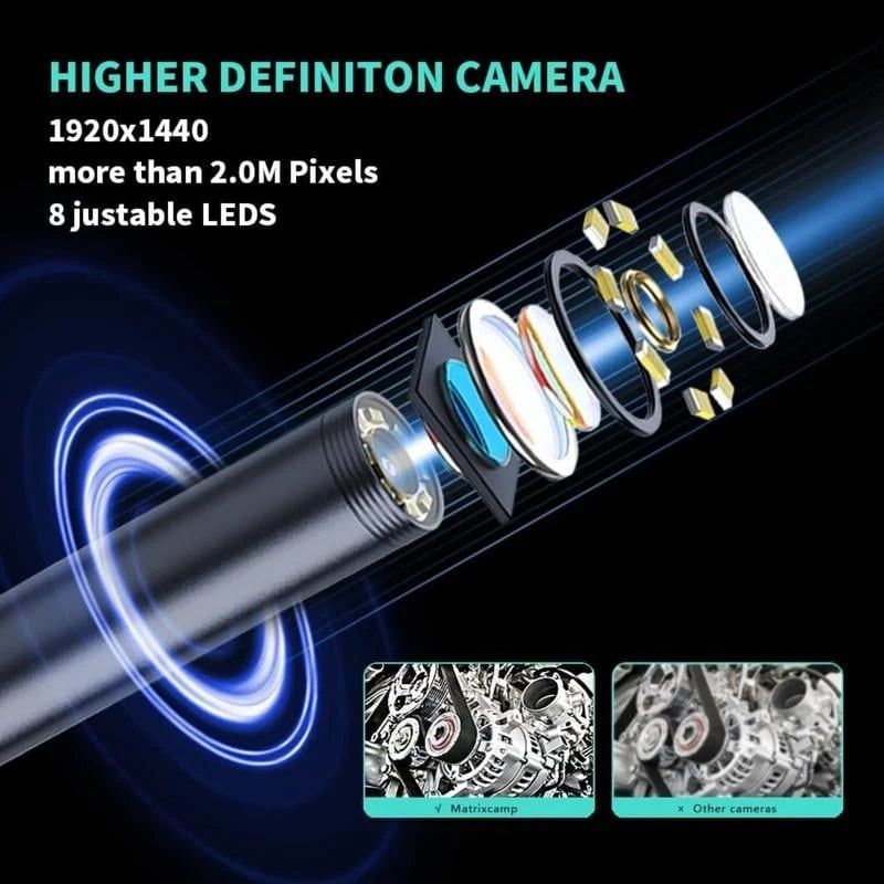 6.5ft HD Endoscope Camera – iPhone & Android, 3 Lengths, Soft & Rigid Cable Options