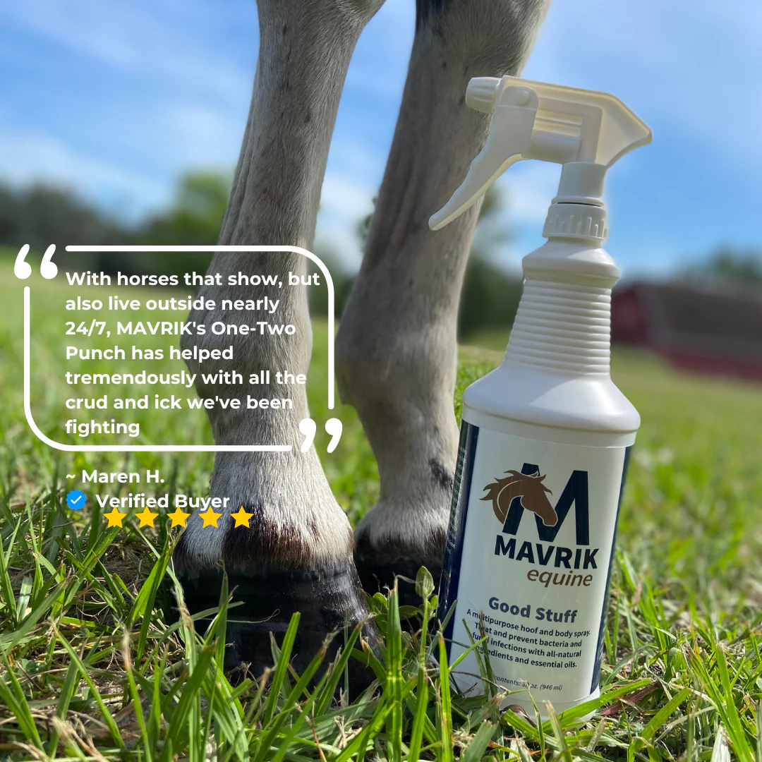 Natural Horse Spray for Skin, Coat & Hoof Care – 3-in-1 Botanical Formula