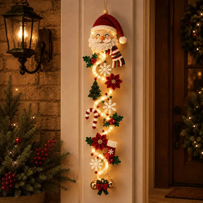 Glowing Christmas Door Hanger|6 Festive Lighted Designs with Warm Glow