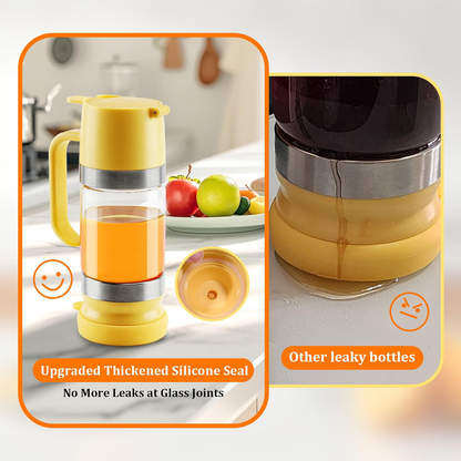 No-Drip Glass Honey Dispenser with Base