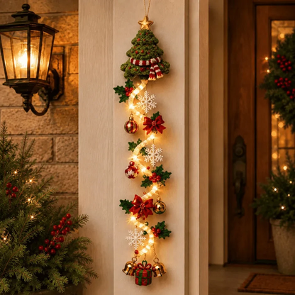 Glowing Christmas Door Hanger|6 Festive Lighted Designs with Warm Glow