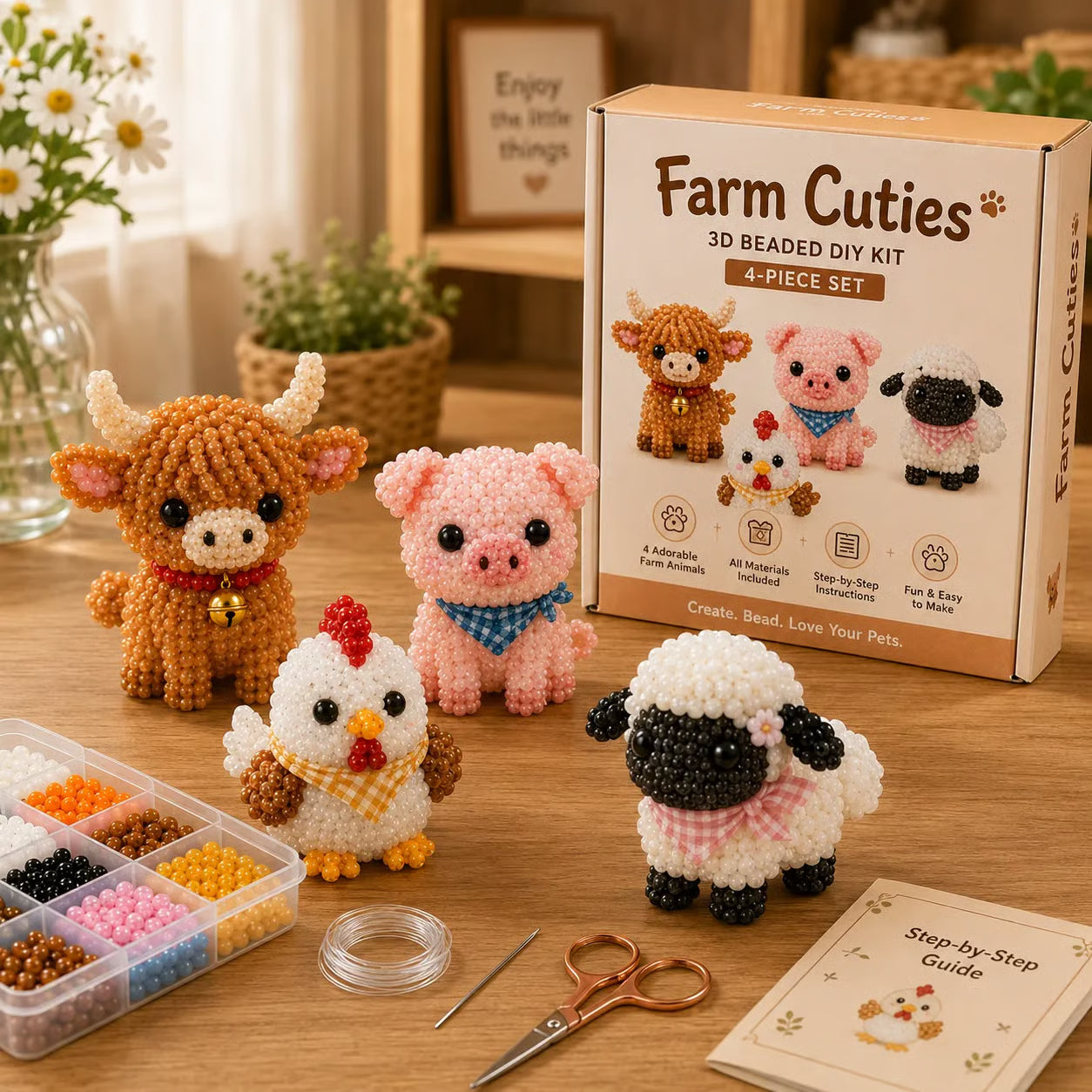 Petite 3D Beaded Animal Craft Kit