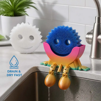Cute Sponge Holder with Self-Draining Design (2pcs)