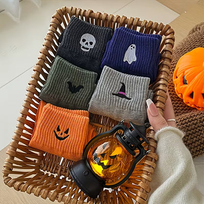 🎃Buy 1 Get 1 Free-Funny Pumpkin Ghost Cartoon Mid-Calf Knit Socks