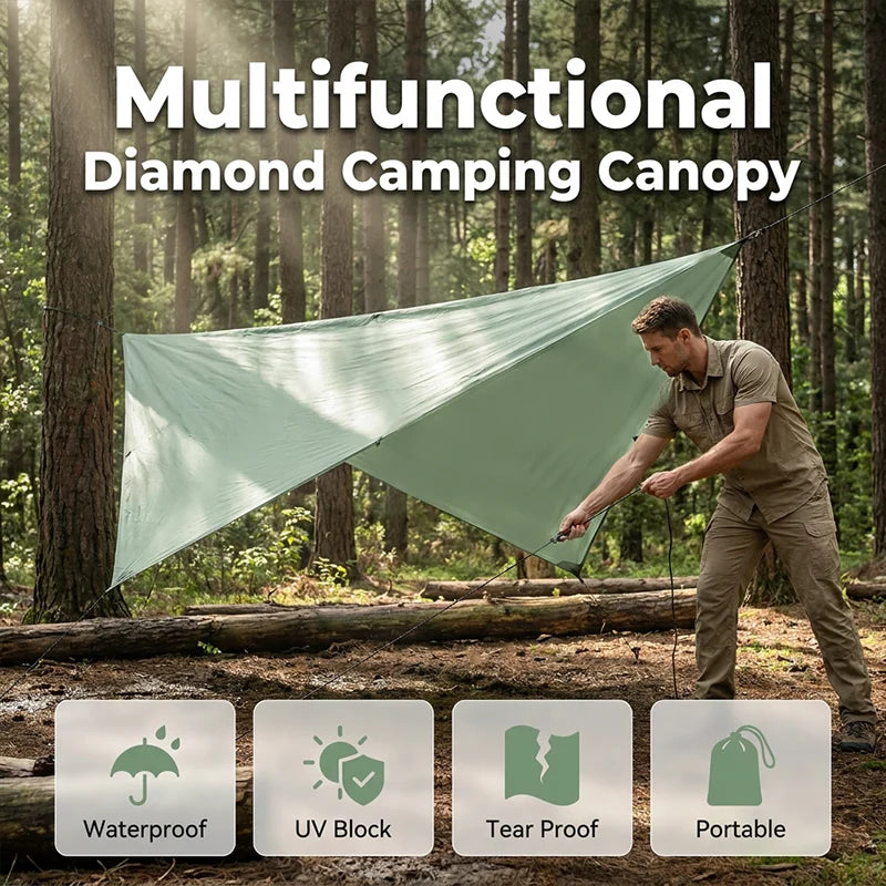 Beach Canopy Sunshade – Lightweight UV & Rain Protection