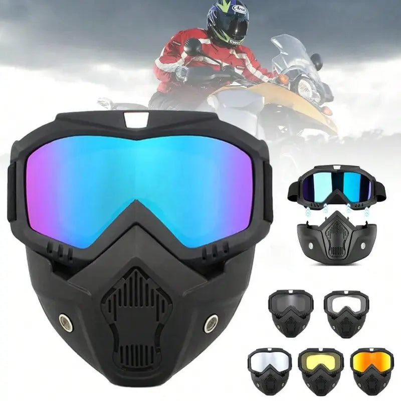Full Face Protection Mask with Anti-Fog Goggles