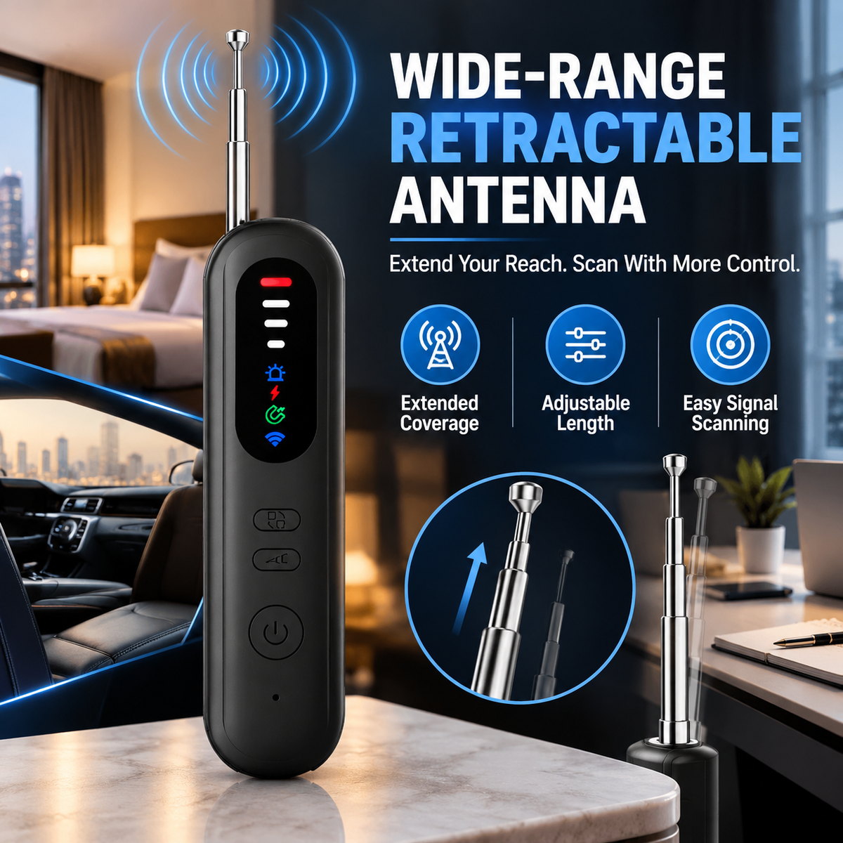Hidden Camera Detector – RF, WiFi & Infrared Bug Finder