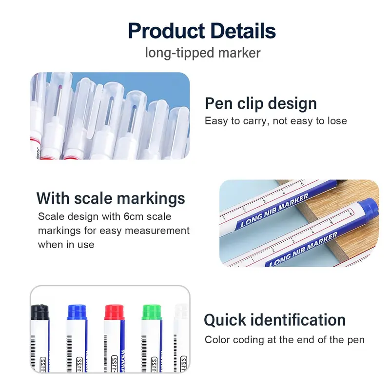 20mm Deep-Hole Marker Pen with Long Metal Tip