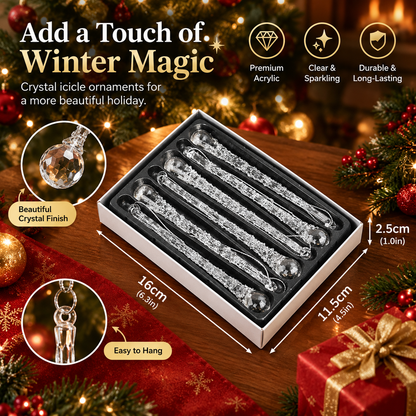 6 Pcs Crystal Raindrop Prisms – Magical Christmas & Window Suncatchers