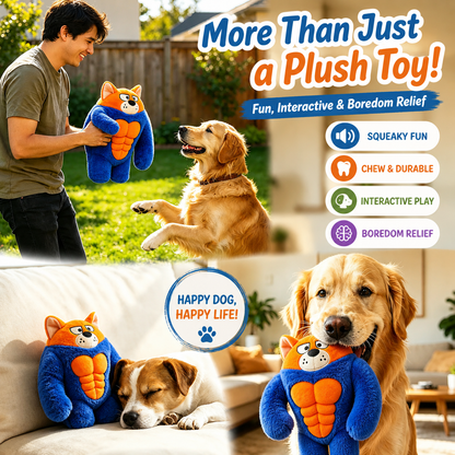 Muscle Monster Dog Toys-Squeaky Plush for Medium Large Dogs