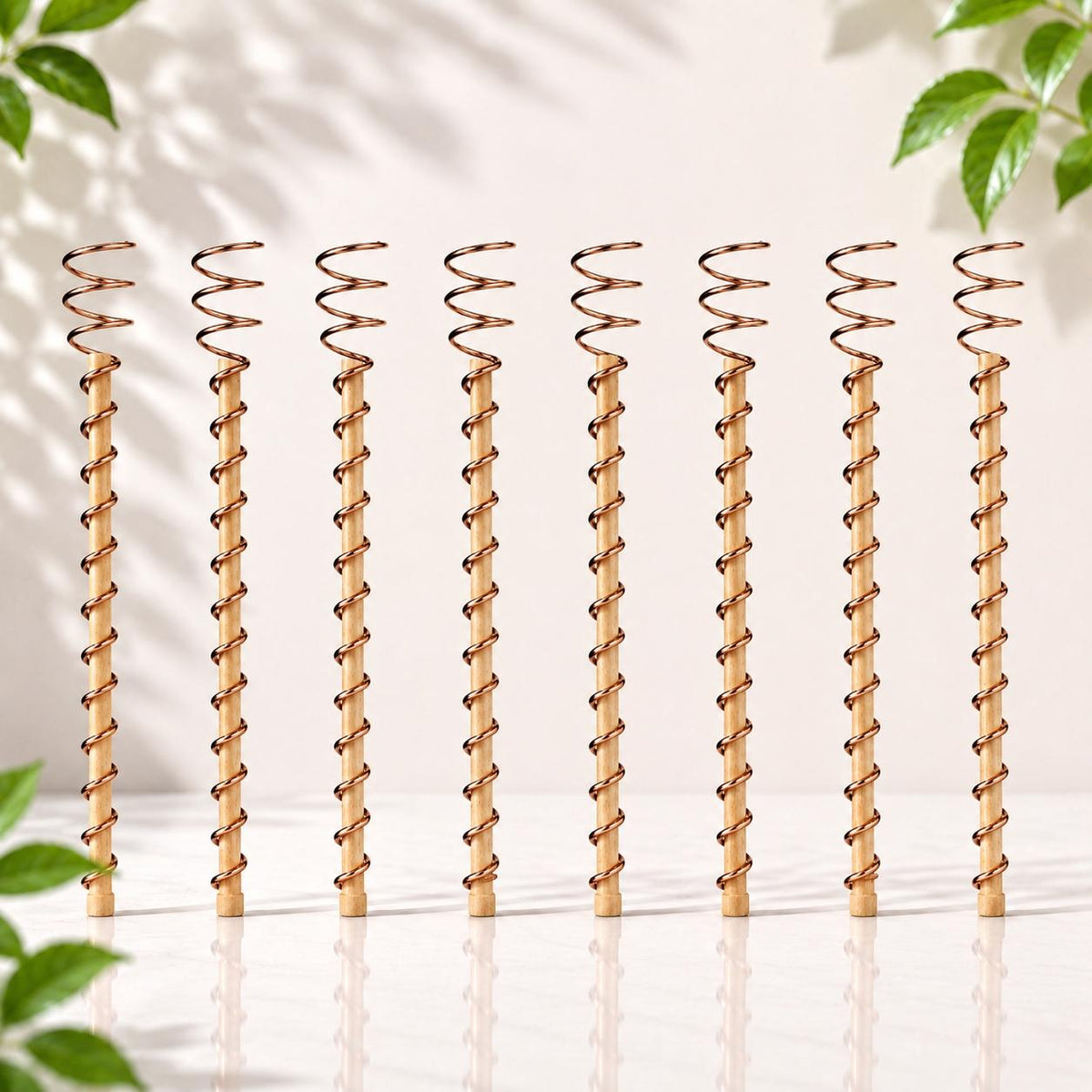 Copper Coil Wire Antennas Garden Stakes