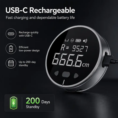 Portable Electronic Rolling Ruler with LCD Display