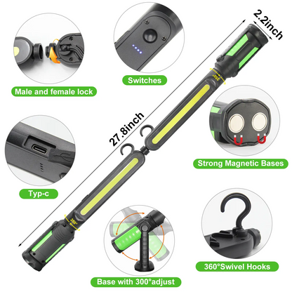 Rechargeable Magnetic Work Light Bar