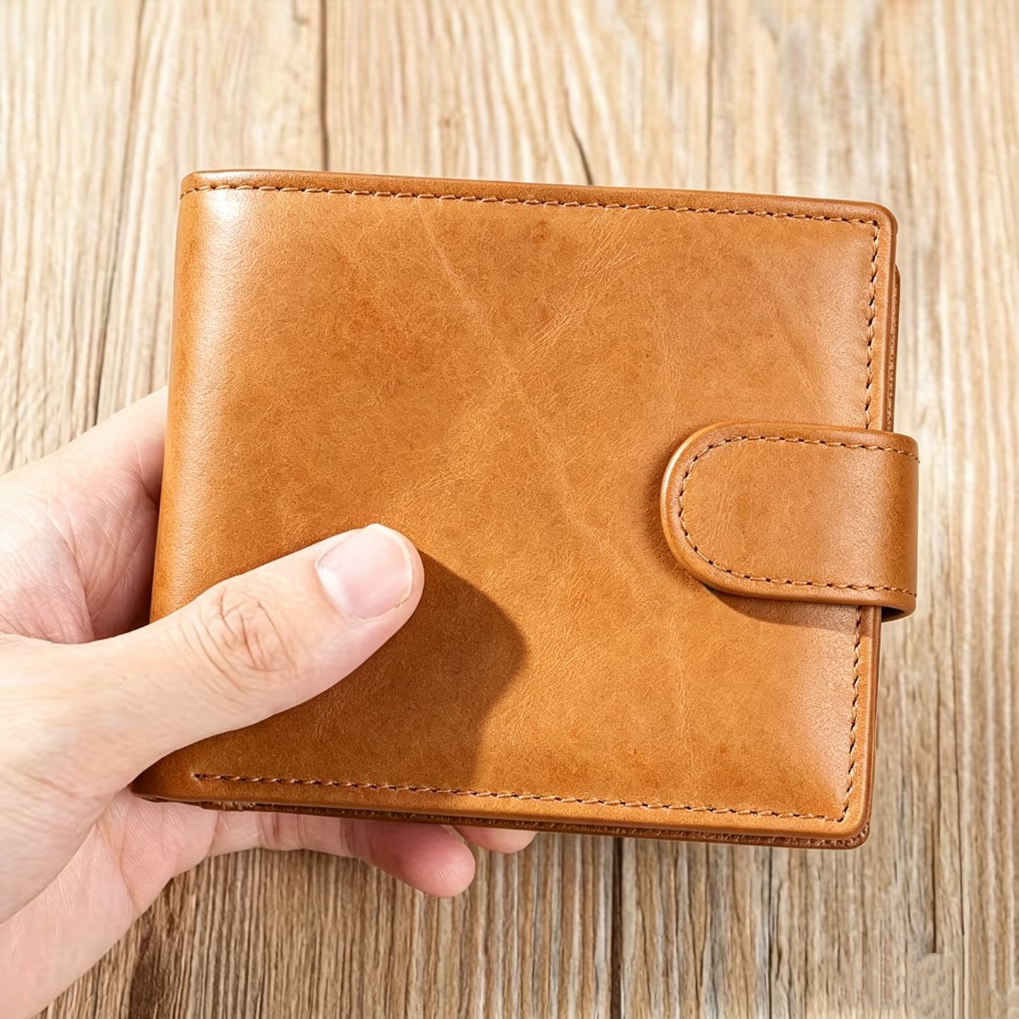Men’s Genuine Leather Wallet – Slim 19-Card Business Wallet
