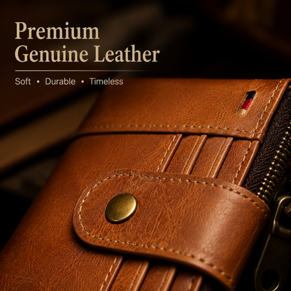 Rfid Blocking Genuine Leather Wallet