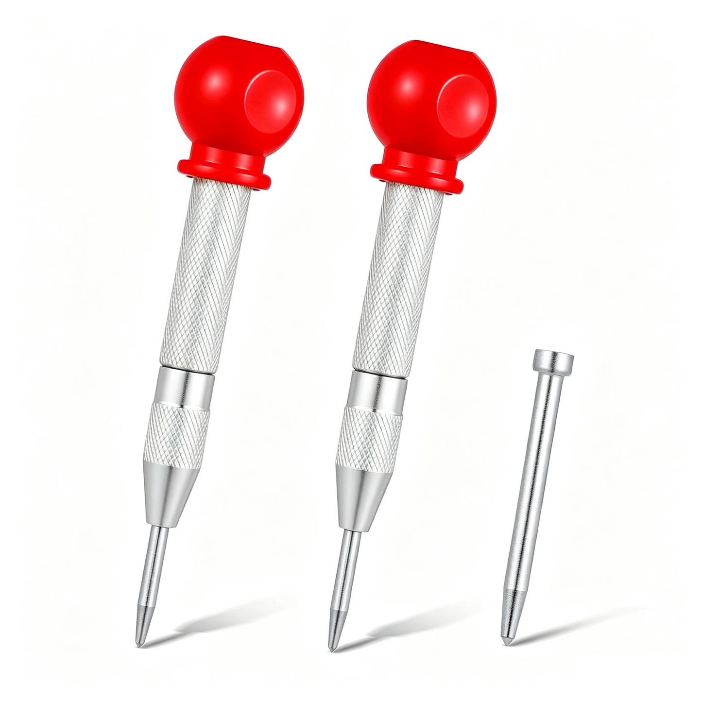 2-Pack Automatic Center Punch – 5" Spring-Loaded Brass Tool for Metal, Wood & Glass