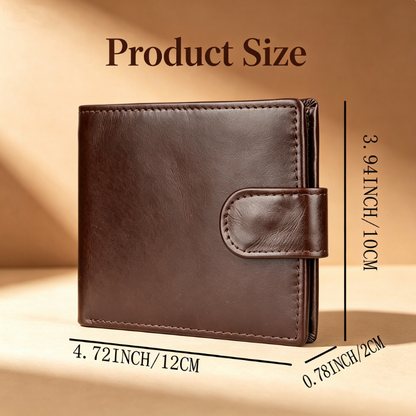 Men’s Genuine Leather Wallet – Slim 19-Card Business Wallet