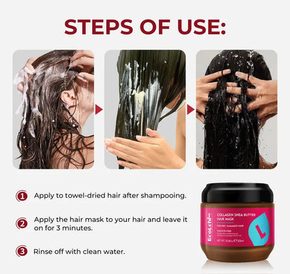 Collagen Shea Butter Hair Mask Deep Repair for Dry and Damaged Hair All Hair Types
