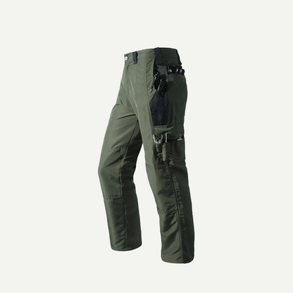 Men's solid color printed pocket zipper waterproof EDC work pants
