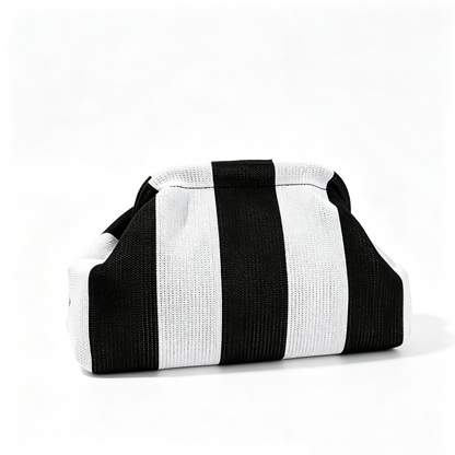 Women's Knitted Striped Cloud Bag
