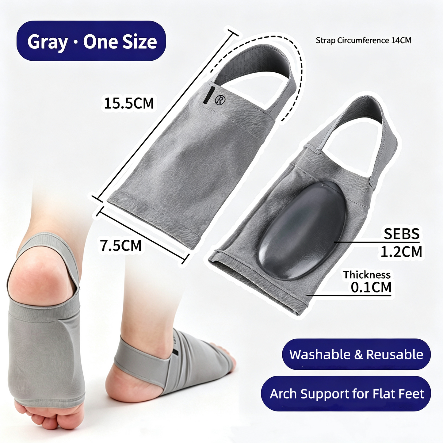 Arch Support Socks with Gel Pads for Plantar Fasciitis
