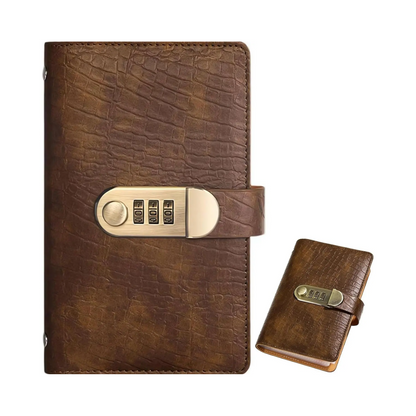 100-Pocket PU Leather Currency Album with Password Lock