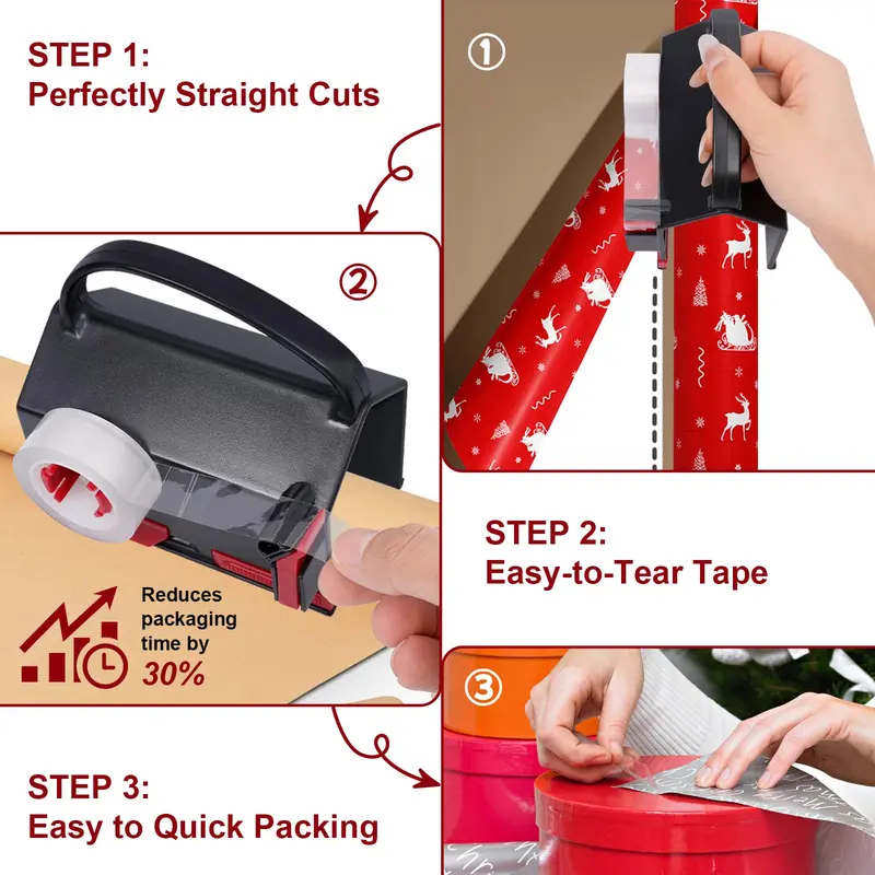 Wrapping Paper Cutter and Tape Dispenser