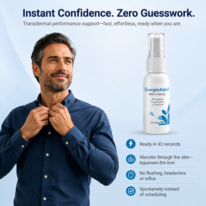 ÉnergieAlpha® Men's Spray: Rock-Hard Readiness in 43 Seconds