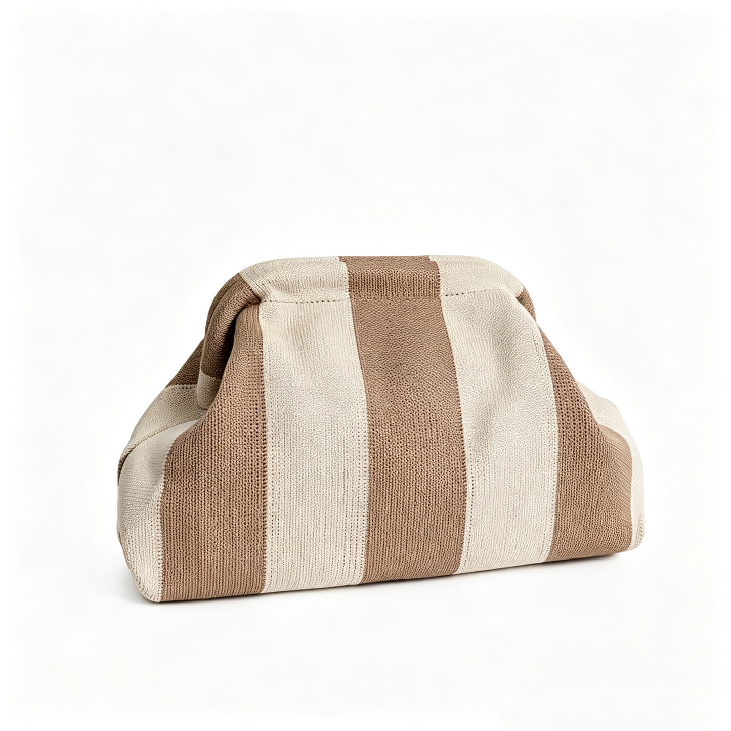 Women's Knitted Striped Cloud Bag