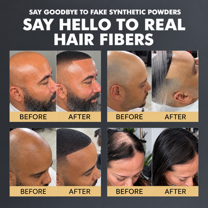 100% Human Hair Fibers & Water Resistance Hold Spray for Enhanced Hair Volume and Texture