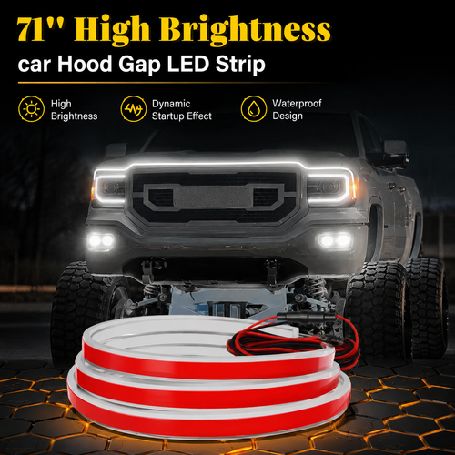 71" High Brightness car Hood Gap LED Strip-Dynamic Scan Activated Design