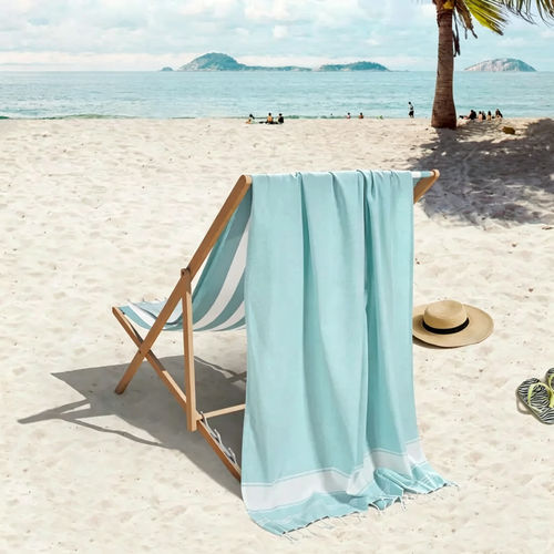 Lightweight Modern Flat-Weave Beach Towel (39"x71")