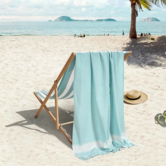 Lightweight Modern Flat-Weave Beach Towel (39"x71")