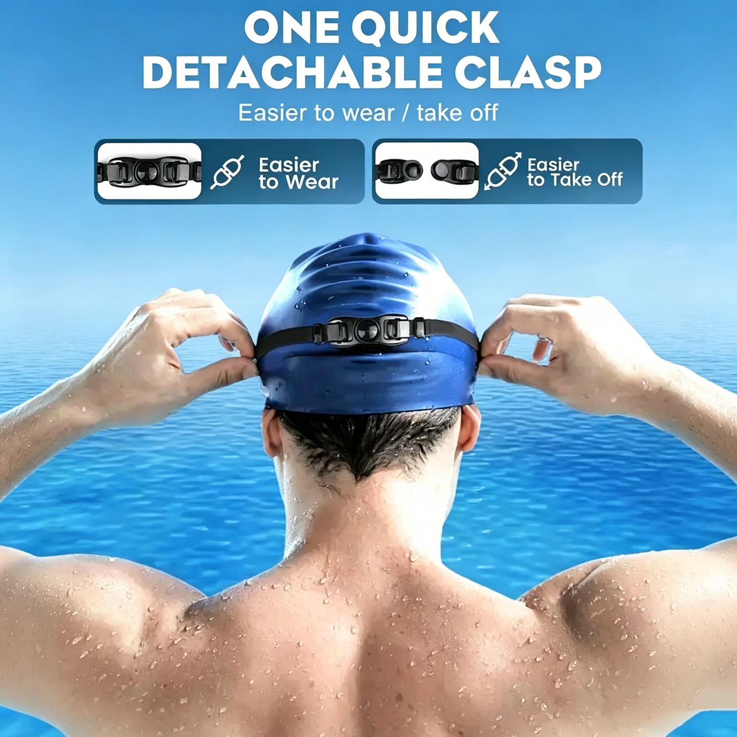 2 Pack Swim Goggles with Waterproof Earplugs & Nose Clip