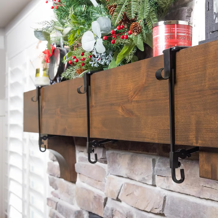 Adjustable Mantel Hook|No-Drill Fireplace Garland Hangers for Mantel