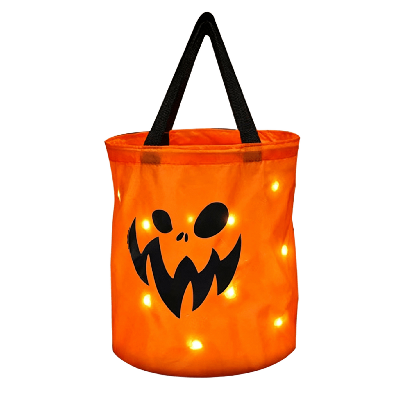 LED Light-Up Pumpkin Candy Bucket – Reusable Glow Trick-or-Treat Bag