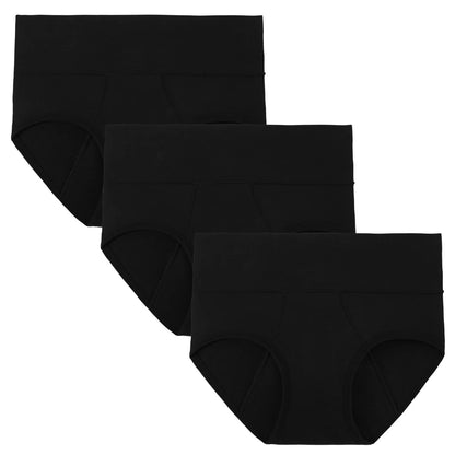 Women's Hi-Waist Bamboo Viscose Heavy Flow Period Underwear 3-Pack