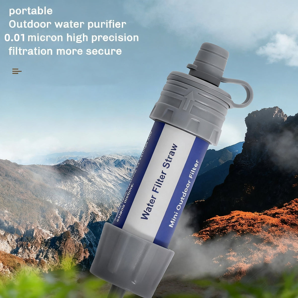 Outdoor Survival Water Filter Straw – Clean Water Anywhere