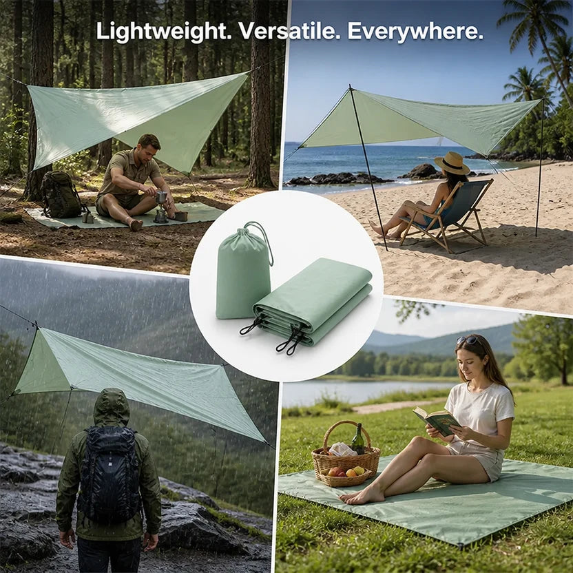 Beach Canopy Sunshade – Lightweight UV & Rain Protection