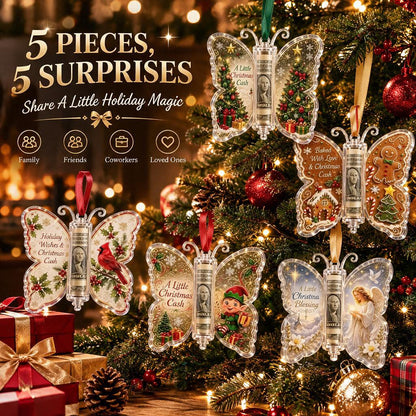 Christmas Cash Gift Ornament – Butterfly Money Holder Set